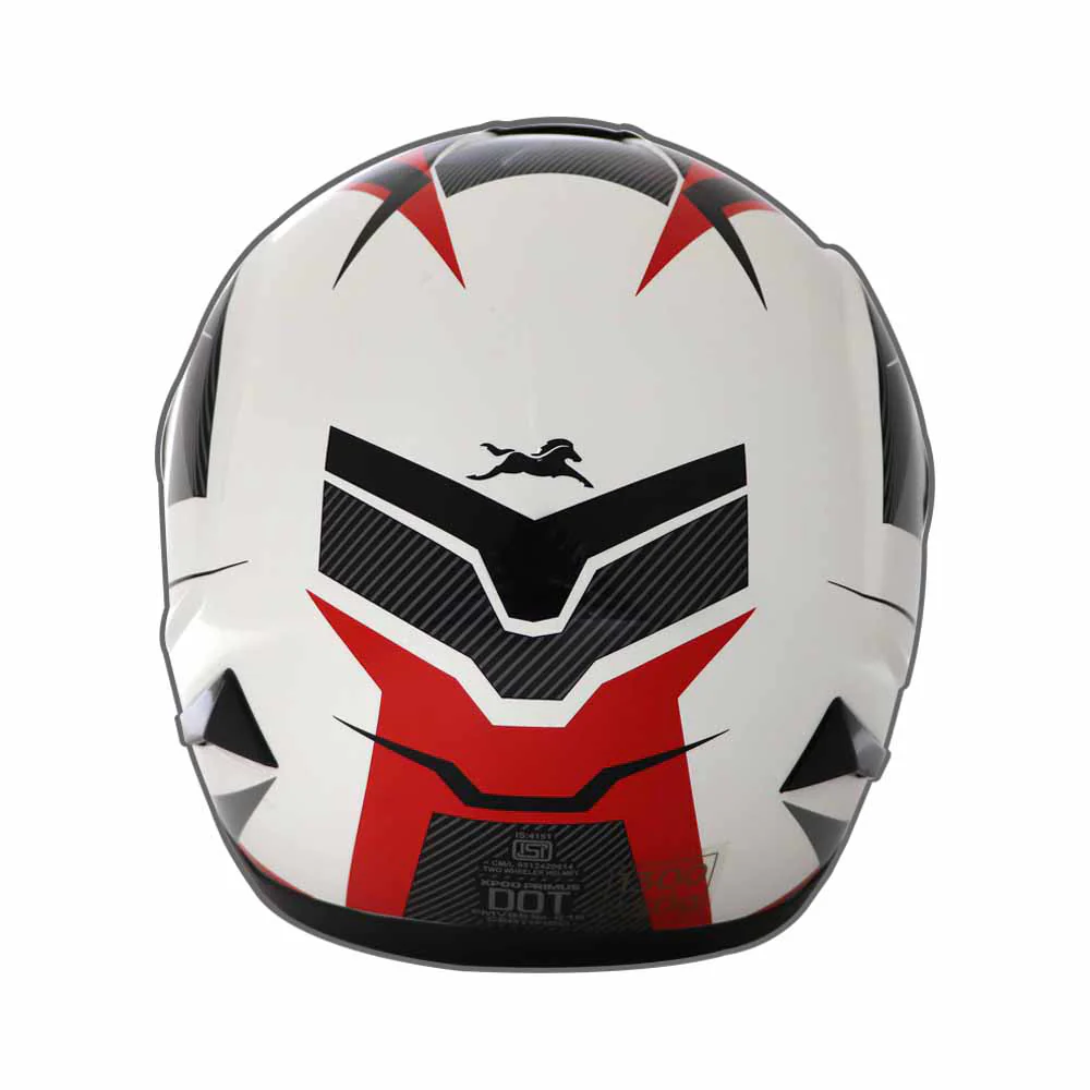 TVS XPOD Primus Dual Visor Helmet - White Red | Premium Protection & Comfort - Image 6