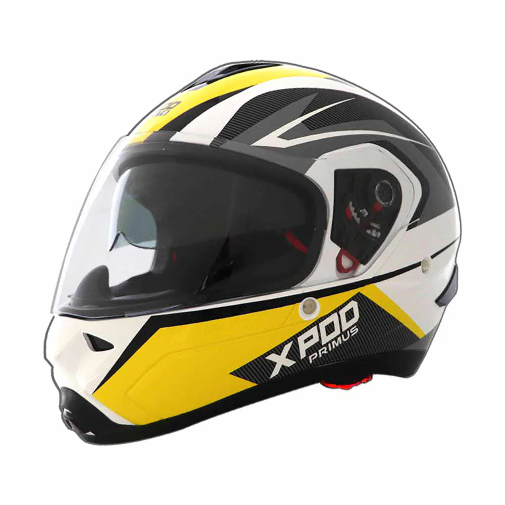 TVS XPOD Primus Helmet for Men - Dual Visor, ISI & DOT Certified, Premium Safety in Yellow - Image 3
