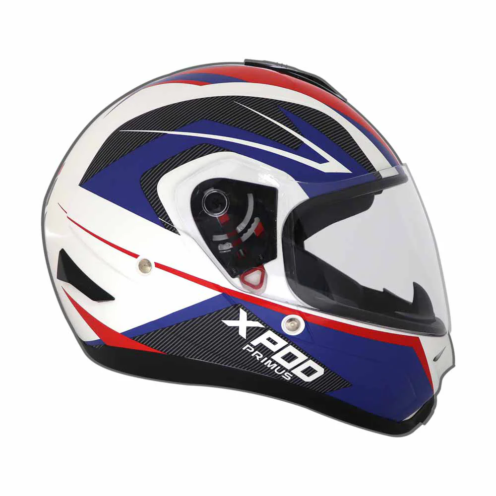 TVS XPOD Primus Helmet for Men - ISI & DOT Certified, EPS Impact Absorption, Quick Release (Blue) - Image 2