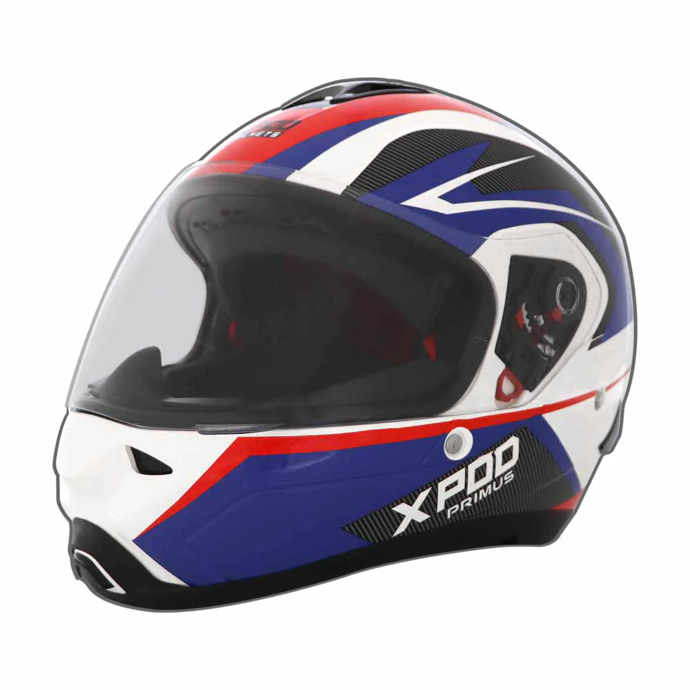 TVS XPOD Primus Helmet for Men - ISI & DOT Certified, EPS Impact Absorption, Quick Release (Blue) - Image 6