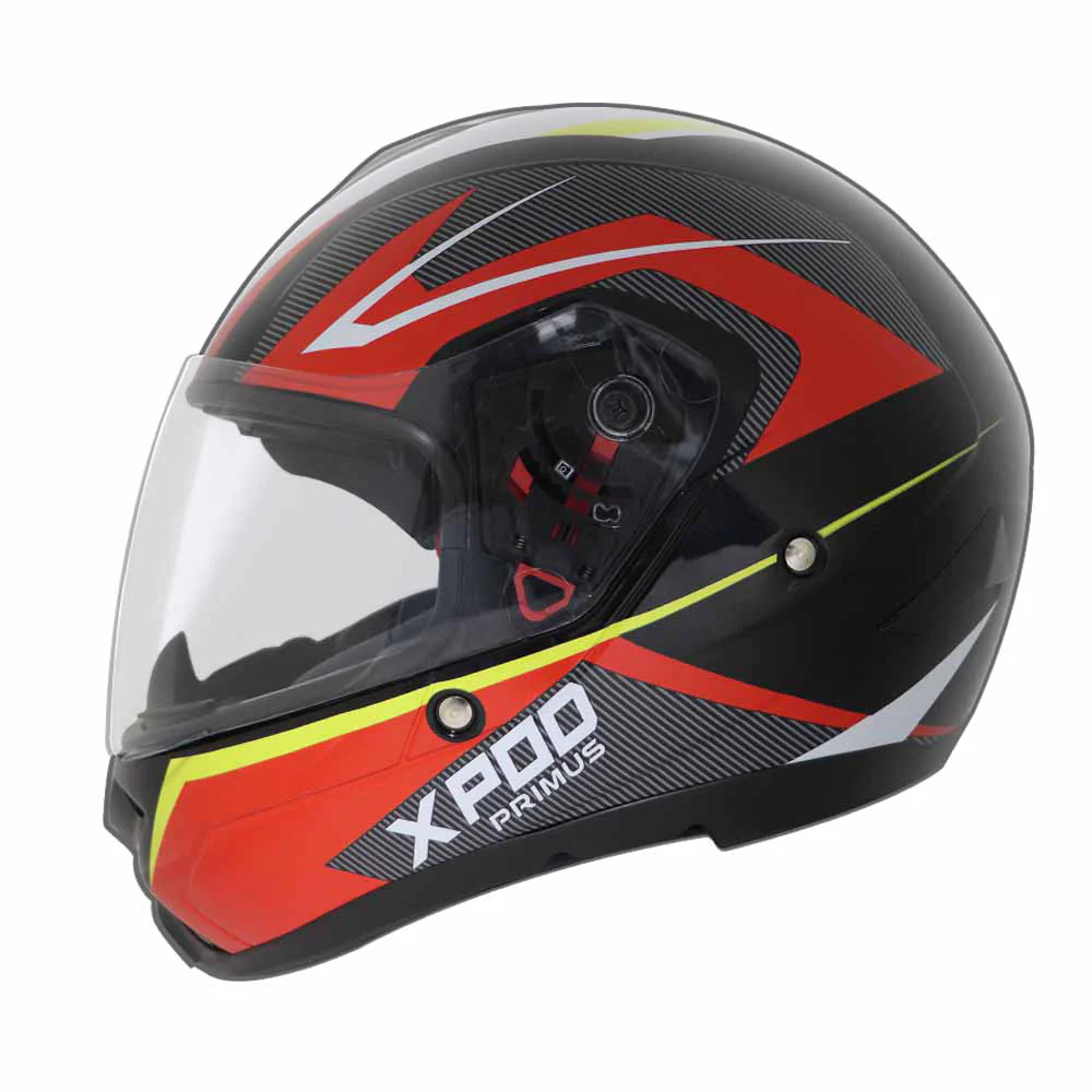 TVS XPOD Primus Helmet for Men - ISI & DOT Certified, EPS Impact Absorption, Quick Release (Red) - Image 3