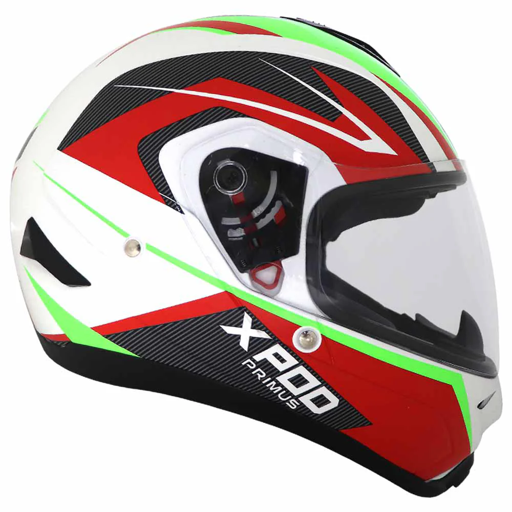 TVS XPOD Primus Helmet for Men - ISI & DOT Certified, EPS Impact Absorption, Quick Release (White) - Image 4