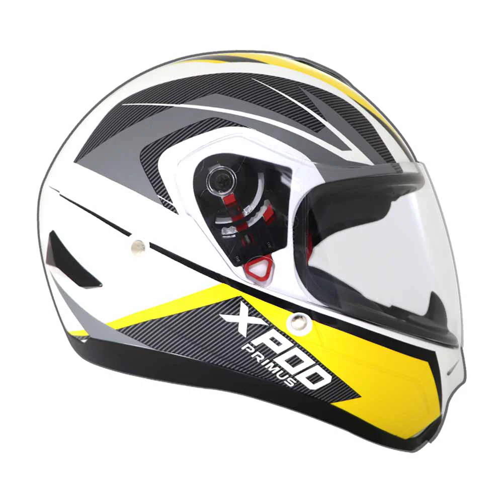 TVS XPOD Primus Helmet for Men - ISI & DOT Certified, EPS Impact Absorption, Quick Release (Yellow) - Image 5