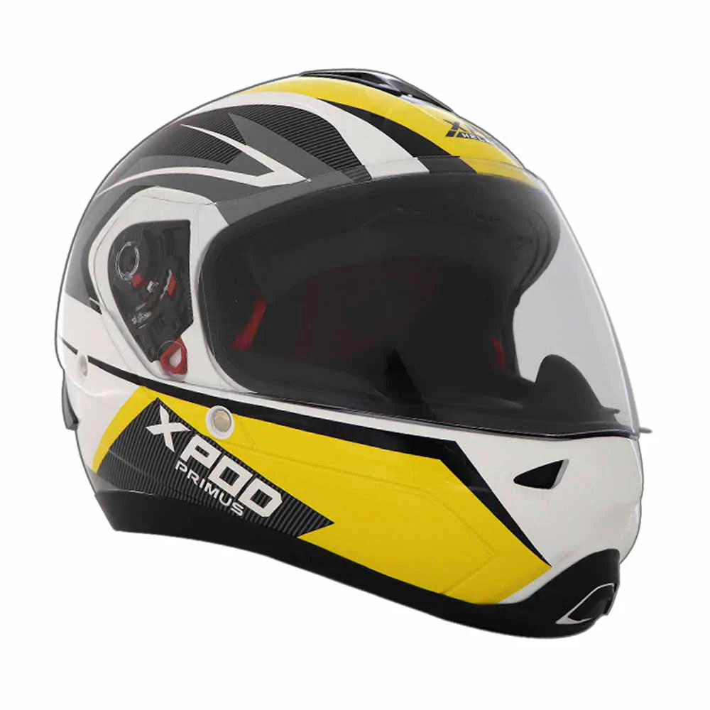 TVS XPOD Primus Helmet for Men - ISI & DOT Certified, EPS Impact Absorption, Quick Release (Yellow) - Image 6