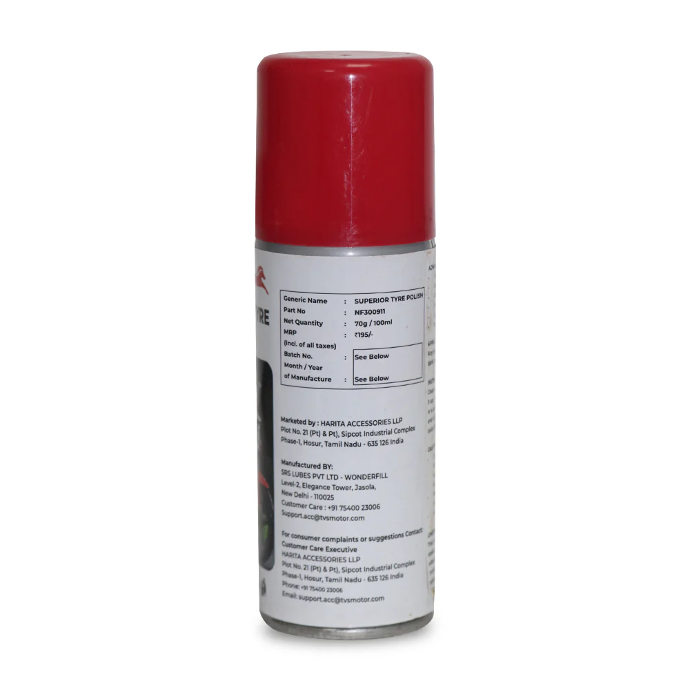 TVS Tyre Polish – Superior Shine & Long-Lasting Protection for Motorcycle & Scooter Tyres - Image 2