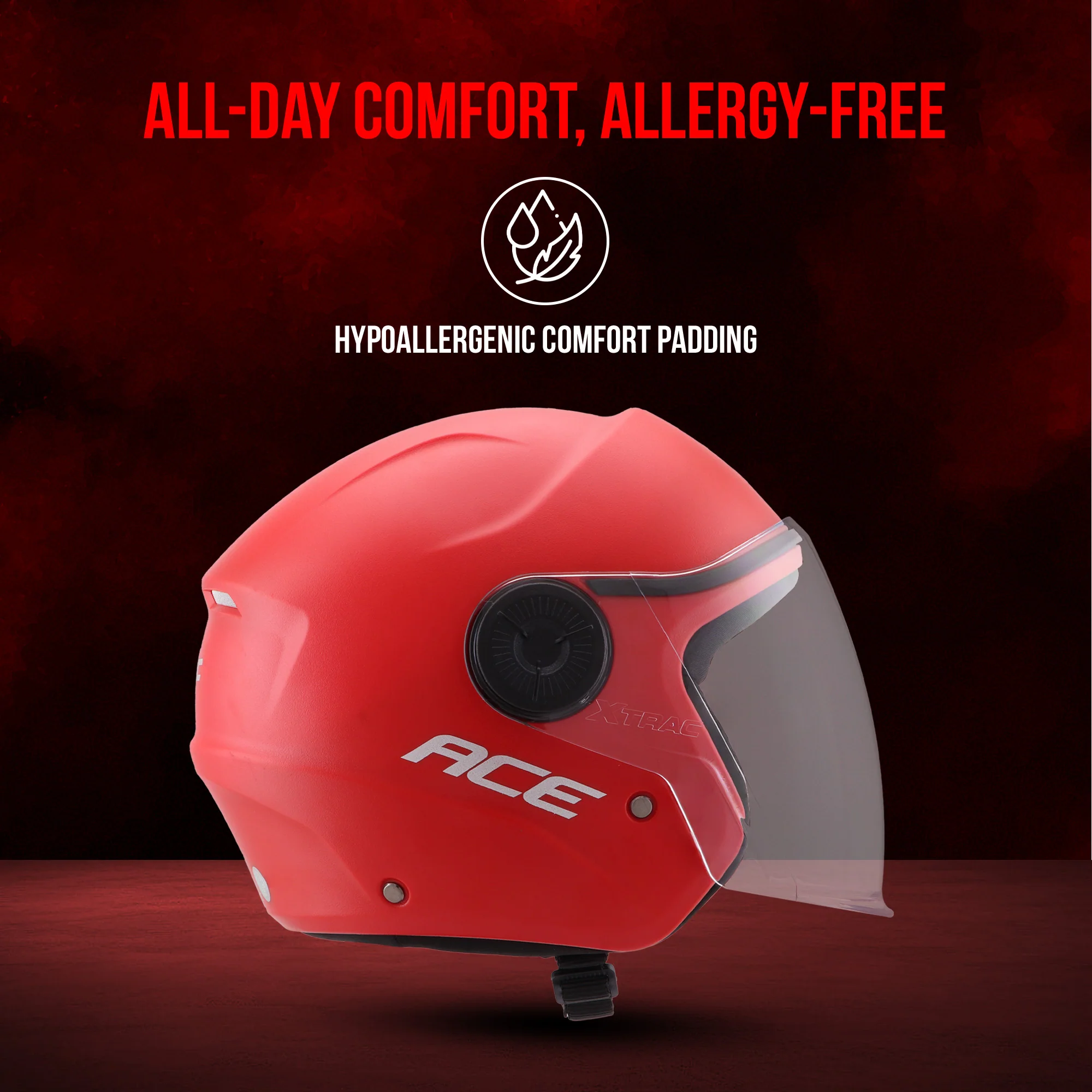 Xtrac Ace Half Face Helmet – ISI Certified Open Face Helmet for Men & Women - Image 12