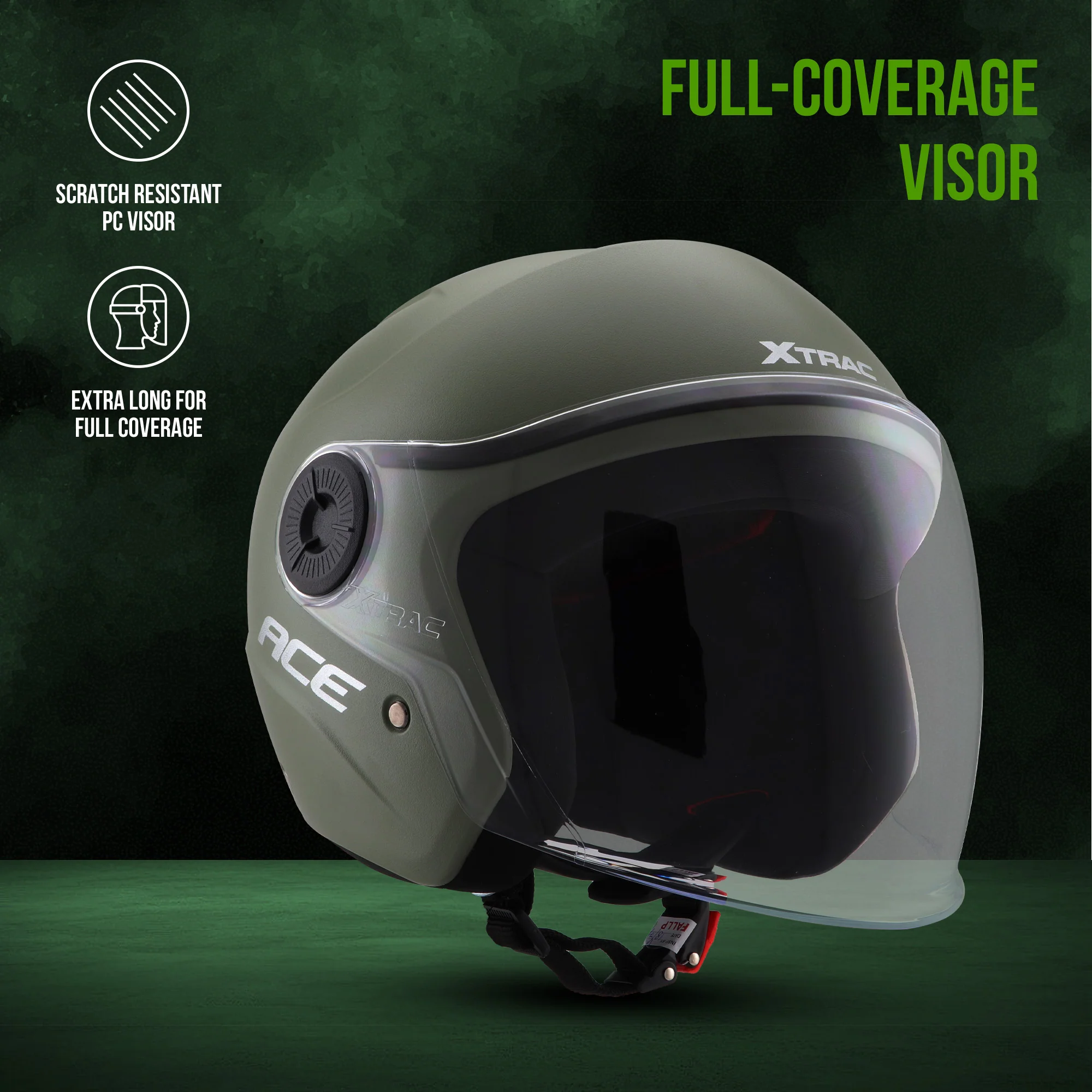 Xtrac Ace Half Face Helmet – ISI Certified Open Face Helmet for Men & Women - Image 25