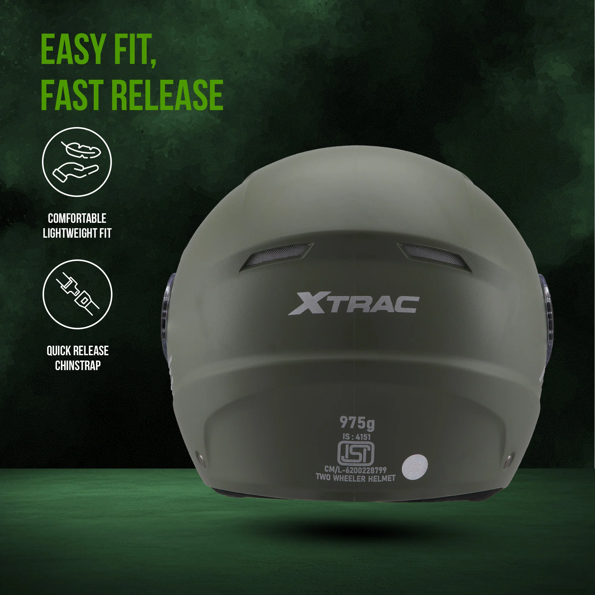 Xtrac Ace Half Face Helmet – ISI Certified Open Face Helmet for Men & Women - Image 27