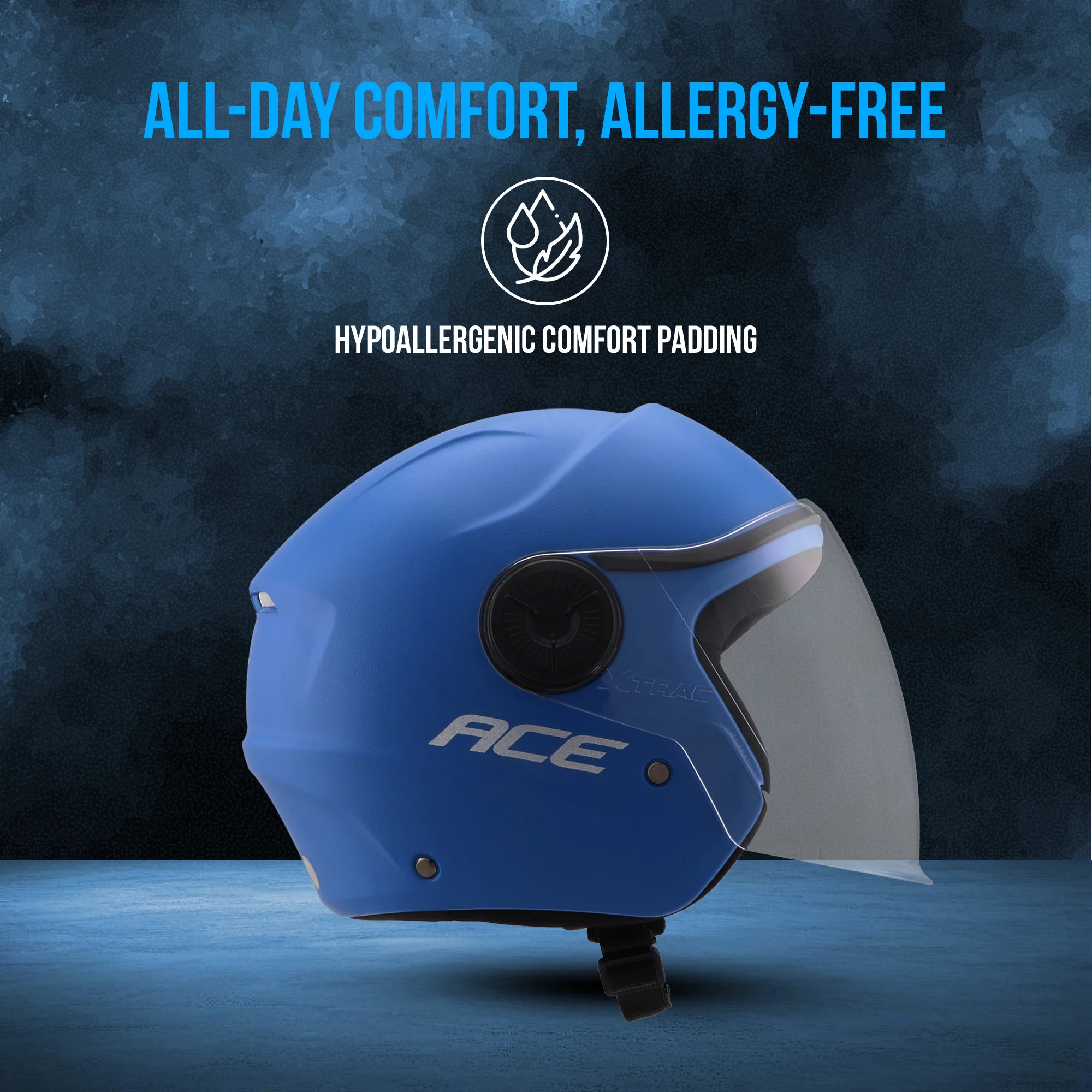 Xtrac Ace Half Face Helmet – ISI Certified Open Face Helmet for Men & Women - Image 5