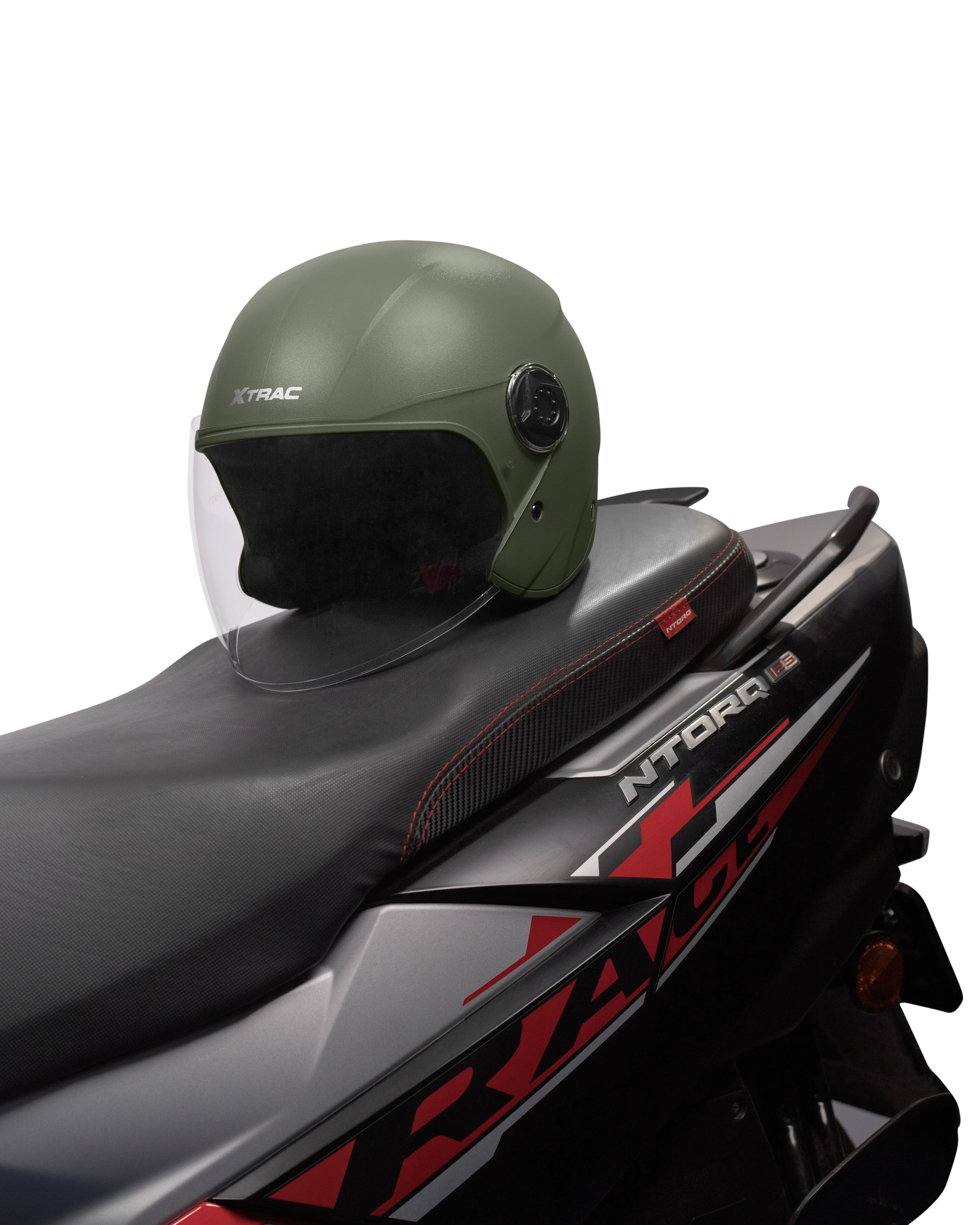 Xtrac Fit ISI Certified Half Face Helmet with Clear Visor – Lightweight Protection for All Two-Wheelers - Image 58